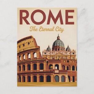 Cartão Postal Roma Itália vintage