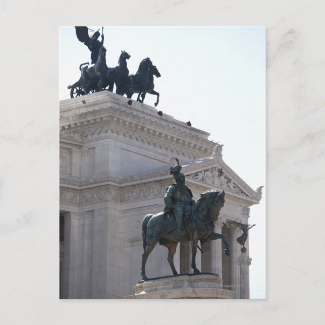 Cartão Postal Roma. monumento Vittorio Emanuele (Frente)