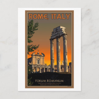 Cartão Postal Roma - Ruínas do Templo no Fórum Românico