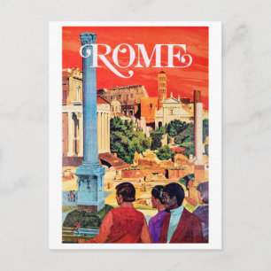 Cartão Postal Roma, viagens vintage