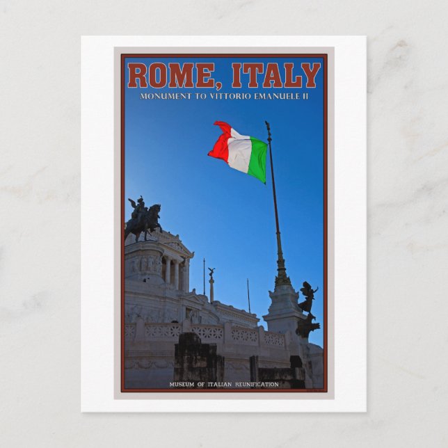 Cartão Postal Roma - Vittorio Monument (Frente)