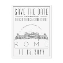 Roma Wedding | Skyline Estilizado Salvar a Data