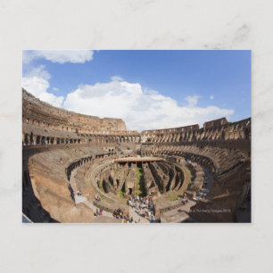 Cartão Postal Roman Coliseum, vista dos olhos dos peixes