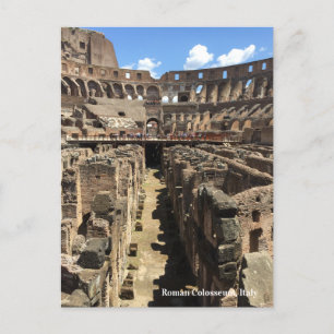 Cartão Postal Roman Colosseum, Itália Fotografia