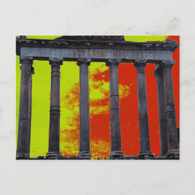 Cartão Postal Roman Forum Art (Frente)