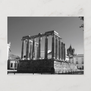 Cartão Postal Roman Ruins Evora Portugul