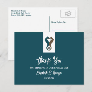 Cartão Postal Romance de Cavalo-Marinho, Casamento na Praia Obri