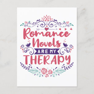 Cartão Postal Romance Novels É Minha Terapia