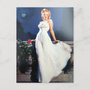 Cartão Postal Romance Pin Up