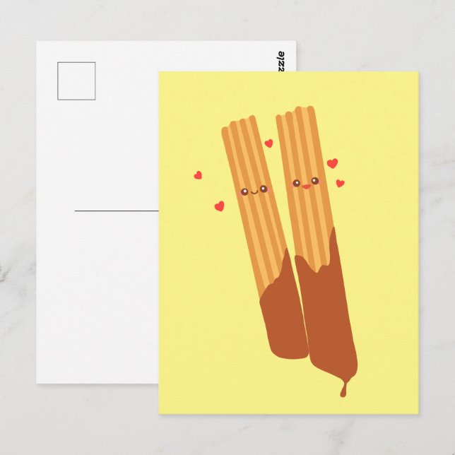 Cartão Postal Românico Sugário - Churros Espanhóis Com Chocolate (Frente/Verso)