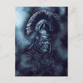Cartão Postal Romano Centurion Skull, Gladiador Medieval Fantasy