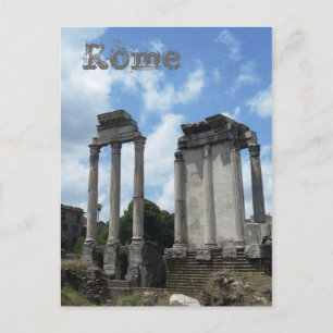 Cartão Postal Romano Ruínas Colunas Antigas Roma Monumento Itá