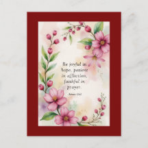 Romanos 12:12 Versículo da Bíblia Personalizado