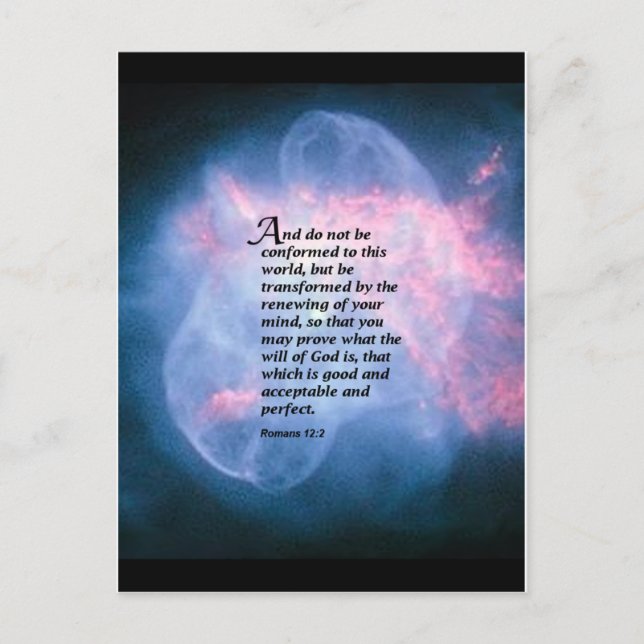 Cartão Postal Romanos 12:2 (Frente)