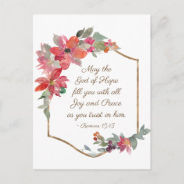 Cartão Postal Romanos 15:13 Deus da Esperança, Natal