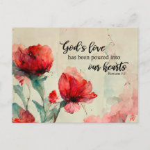 Romanos 5:5 Bíblia de amor de Deus Verso Flores Ro