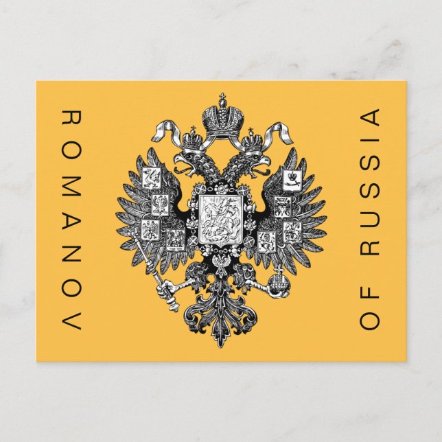 Cartão postal ROMANOV DA RÚSSIA (Frente)