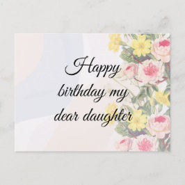 Cartão Postal Romantic blooming flowers