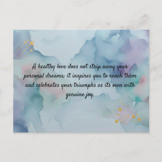Cartão Postal Romantic Love Message Keepsake Card | Safe Haven Q