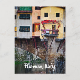 Cartão Postal Romântica Ponte Vecchio em Florença, Itália