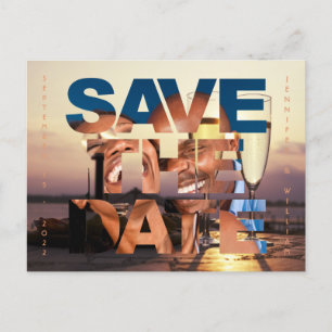 Cartão Postal Romântica Soldado Foto Casamento Salve A Data