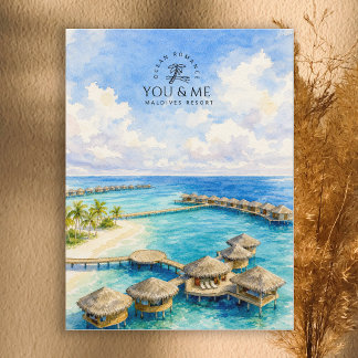 Cartão Postal Romântico You & Me Maldives Resort, Maldivas Viage