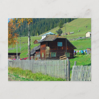 Cartão Postal Romênia, Moldávia, fazenda rural
