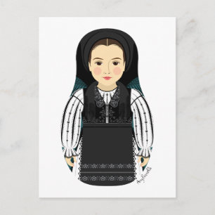 Cartão postal romeno Matryoshka