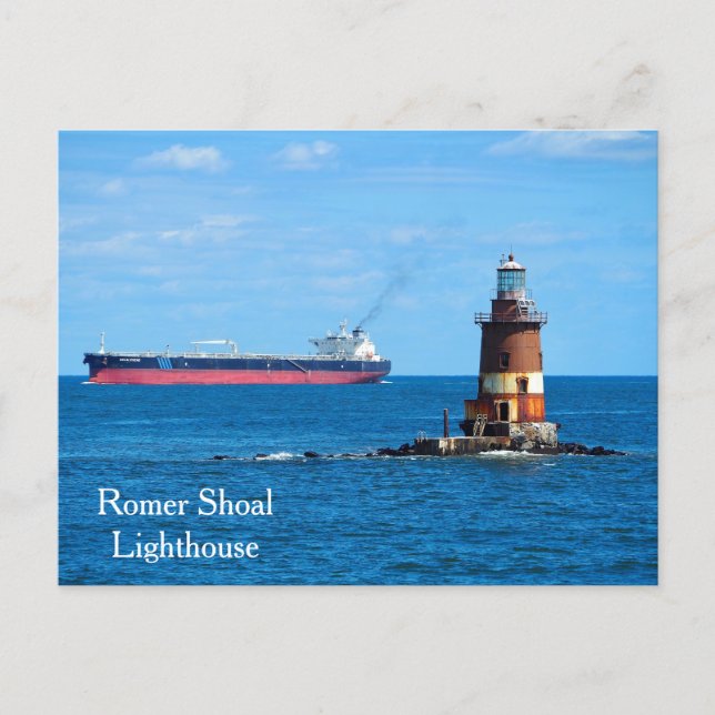 Cartão Postal Romer Shoal Lighthouse Guardian of New York Harbor (Frente)