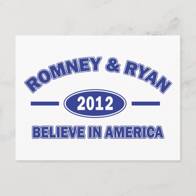 Cartão Postal Romney E Ryan 2012 (Frente)