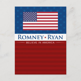 Cartão Postal Romney e Ryan acreditam na América