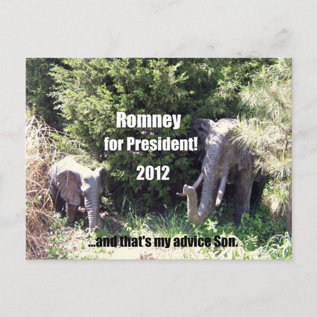 Cartão Postal Romney para o Presidente - 2012 (Frente)