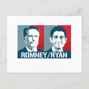 CARTÃO POSTAL ROMNEY RYAN ART