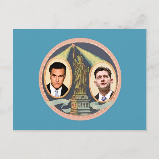 Cartão Postal Romney Ryan Retro (Frente)
