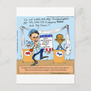 Cartão Postal Romney Tenta Zingers em Obama Engraçados Presentes