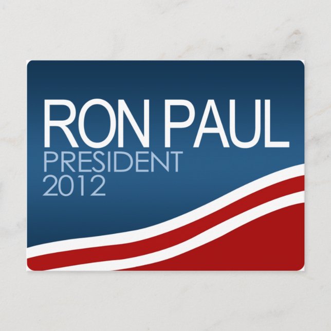 Cartão Postal Ron Paul Presidente 2012 (Frente)