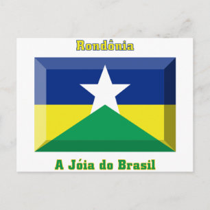 Cartão Postal Rondônia Flag Gem