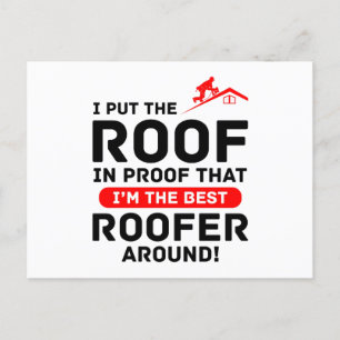 Cartão Postal Roofer Humor - Teto do Orgulho Pro