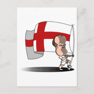Cartão Postal Rooney com a bandeira da INGLATERRA