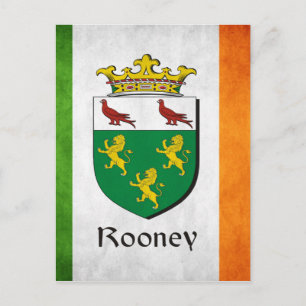 Cartão Postal Rooney Irish Flag