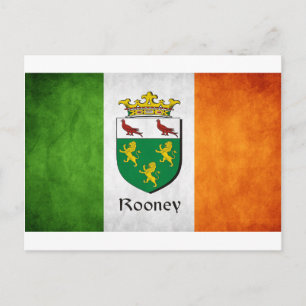 Cartão Postal Rooney Irish Flag
