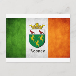 Cartão Postal Rooney Irish Flag