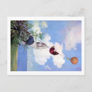 Cartão Postal Roosevelt Bears Descend do Hot Air Ballon