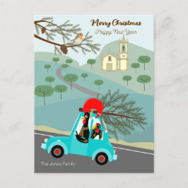 Cartão Postal Rooster Português de Natal