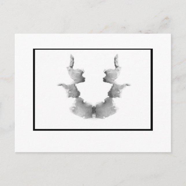 Cartão Postal Rorschach Inkblot 7.0 (Frente)