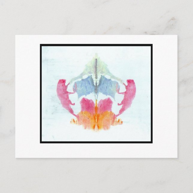 Cartão Postal Rorschach Inkblot 8.0 (Frente)