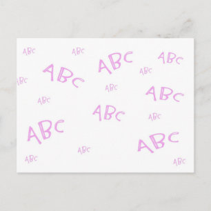 Cartão Postal Rosa ABC`s