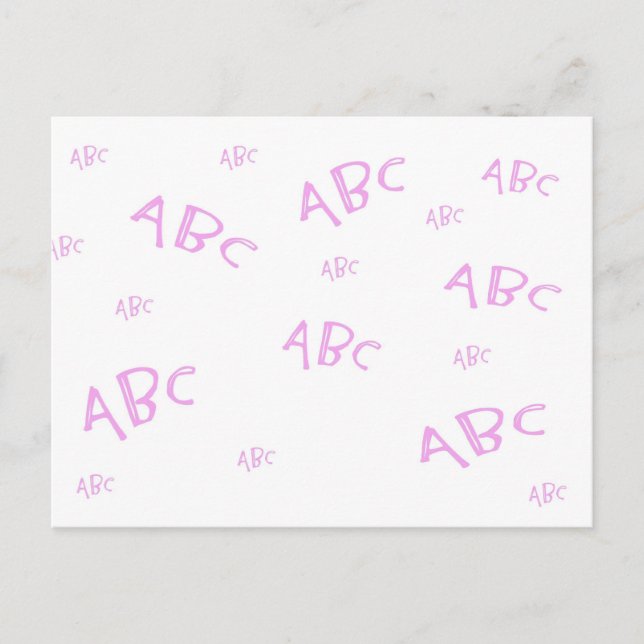 Cartão Postal Rosa ABC`s (Frente)