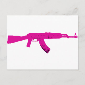 Cartão Postal Rosa AK-47