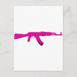 Cartão Postal Rosa AK-47